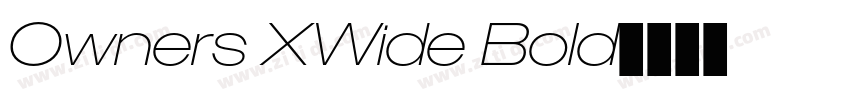 Owners XWide Bold字体转换
